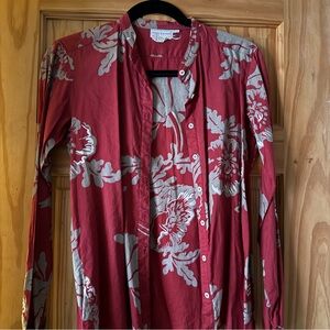 Jones New York Red Floral Blouse
